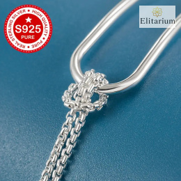 Elegancka Bransoletka S925 Sterling Silvery z Węzłem